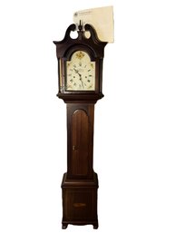 LR/ New England Clock Company Cherry Grandmother/Grandfather Pendulum Clock Model #860C