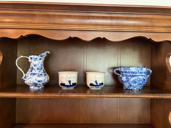 K/ 4pcs - Blue And White China And Ceramic Items: Godinger Etc