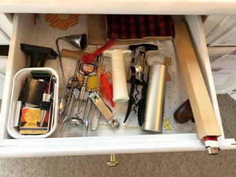SR/ Drawer Of Assorted Bar Tools And Gadgets