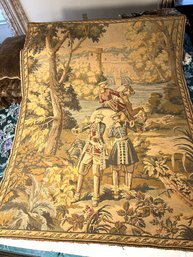 4BR/ Large 4' X 5' Wall Tapestry, Colonial Scene