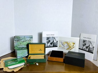 2H/ Beautiful Rolex, Baume & Mercier Empty Boxes With Baume & Mercier Booklets