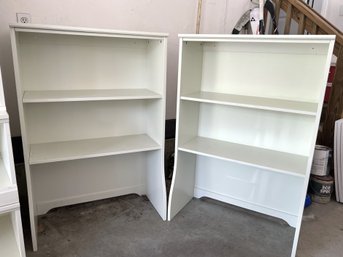 G/ 2 Pcs White Hutch Shelving Tops - Use On Floor Or Put On Top Of Desk, Cabinets, Dressers, Storage Units...