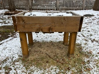 BY/ Homemade Wooden Raised Planter Stand #1
