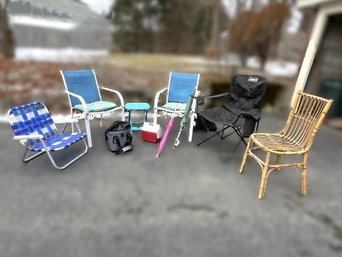 G/ 10pcs - Assorted Outdoor Chairs And Beach Lot