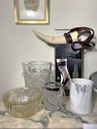 DR/ 5pcs - Bar Items: Beer Horn, Wine Chillers Etc