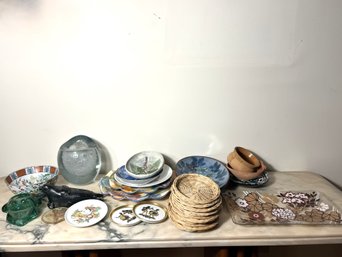 DR/ Box And Loose 15pcs - Decorative Pieces - Art Glass, China, Pottery Etc