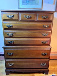 2D/ Solid Northern Cherry Tall Dresser - Country Squire By Cherokee