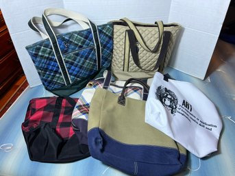 2D/ 7pcs - Lovely Handled Tote Bags: LandsEnd Etc