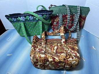 2D/ 3pcs - Quilted Keepers Zippered Bags With Interior Pockets