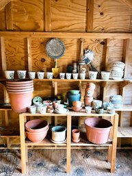 BY/ Large Variety Of Very Nice Planter Pots And More: Ceramic, Terra Cotta, Clay, Plastic Etc