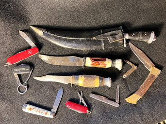 K/10pcs - Box Of Fabulous Assorted Knives & Dagger Lot: Pakistan, Ireland, England, Brazil Etc