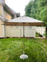 BY/ 2pcs - 8' Outdoor Umbrella With Nice Mesh Fabric Material And Metal Base