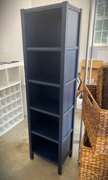 G/ Great Tall Narrow Blue 5 Shelf Bookcase By The Land Of Nod