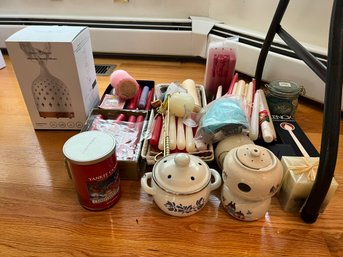 K/ Box And Loose - Candles And Diffuser Lot: Pfaltzgraff, Yankee Candle, Lenox Etc