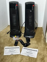 DR/ 2pcs - Lasso Space Heaters With Remotes And Manuals Model CT 22835