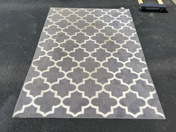 G/ Grey & White Geometric 5ft X 7ft Area Rug By Threshold