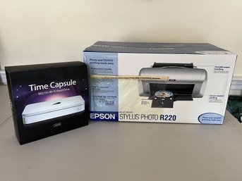 FR/ 2boxes - Sealed In Box Epson Stylus Photo Printer And Apple Time Capsule WiFi Hard Drive