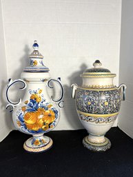 K/ 2pcs - Stunning Decorative Pottery Jars: Castelli