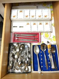 K/ Drawer - Assorted Collector Spoons And Misc Kitchen Items