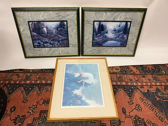 M/ 3pcs - Barbara R Delicky '90 Art And Candace Lovely Signed Print