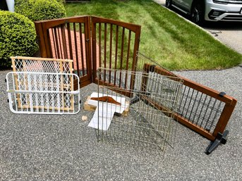 G/ 5pcs - Expandable Wood And Metal Pet Gates