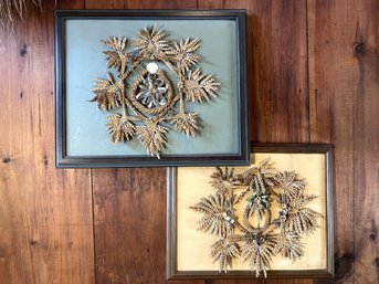 LR/ 2pcs - Decorative Framed Wall Art - Straw Work: Detailed & Unique