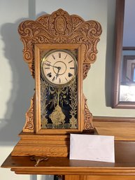 LR/ Antique Wm. L. Gilbert Clock Co. Gingerbread Mantle Clock