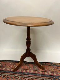 M/ Small Round Wooden 3 Legged Accent Table