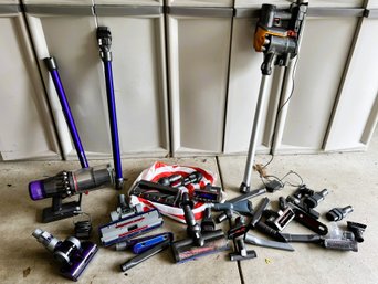 G/ Box Bag Loose - 2 Dyson Cordless Vacuums With Chargers And Variety Of Attachments