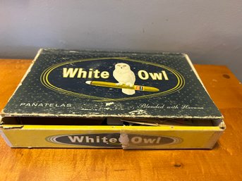 1BR/ Box - White Owl Cigar Box With Vintage Ephemera
