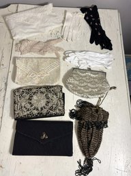 1BR/ Box - Vintage Beaded Bags And Glove Lot