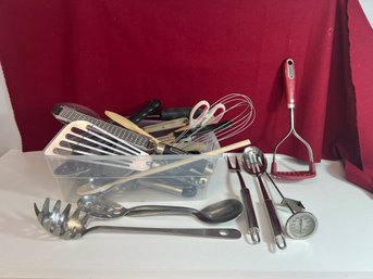 MC/ Bin Of Assorted Kitchen Utensils/Gadgets Bundle #2: Amico, Kitchen Pantry, Bonny Etc