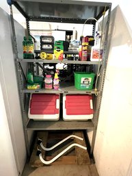 G/ Metal Shelf With All Contents #2: Plant Food, Pest Control , Moving Assist Items, Litz Stack-N-Stor Etc