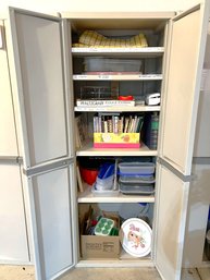 G/ Sterilite Resin Storage Cabinet And All Contents #4: Food Storage Containers, Cookbooks Etc