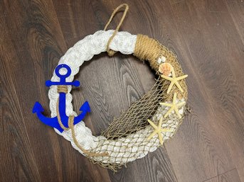 E/ Cute Artisan Crafted Nautical Beach Themed Decorative Wreath #2 Approx 20' Round