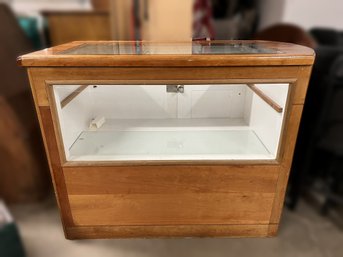 M/ Large Wood And Glass Retail Display Cabinet