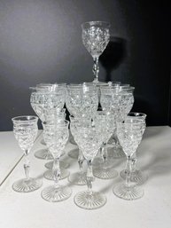 DR/ 20pcs - Webb Corbett, England Stemmed Crystal - Aperitif And Small Wine