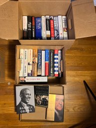 2C/ 2boxes - Books: Presidential Biographies Mostly Hardcover W Dust Jackets: Truman, Obama Etc