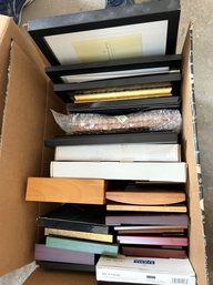 G/ Box Of Assorted Mostly New Picture Frames  - Pottery Barn, Burnes, Etc