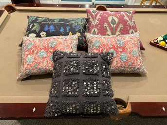 FBG/ 5 Assorted Toss Accent Pillows - Assorted Sizes Shapes - Ralph Lauren, Callisto Home, Pottery Barn...