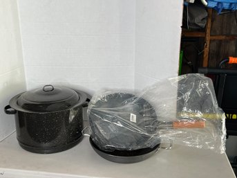 G/ 3pcs - Large Pot And Woks: Yosukata, Commercial Etc