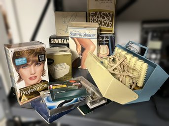 B/ Top Shelf - Vintage Shaving - Shelf Care Bundle: Sunbeam, Clairol Etc