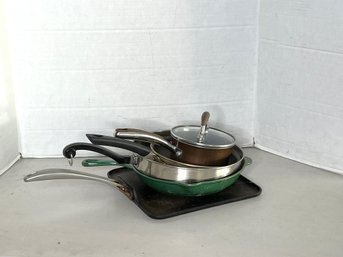 G/ 5pcs - Pots And Pans: Le Creuset, Calphalon, Faberware, Tramontina