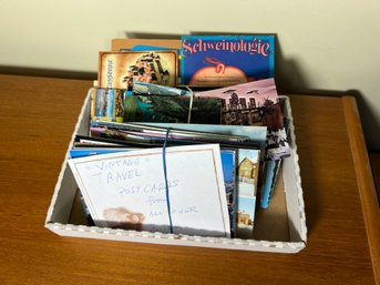 O/ Box Of Vintage Postcard Collection 1960's - 2000's