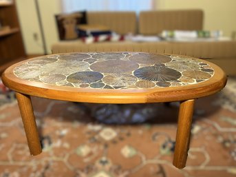 O/ Impressive Large Coffee Table - Stone And Wood