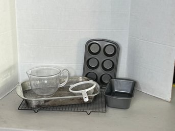 G/ 6pcs - Baking Pan, Muffin Tin, Cooling Rack, Loaf Pan Etc - Dansk, Good Cook Etc