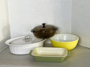 G/ 4pcs - Cooking And Serving Pieces: Corningware, Pyrex, Cusinart Etc