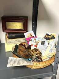 B/ Basket & Loose: Religious Items - Bibles, Missals And Smaller Items Etc