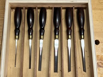 C/ Drawer 6pcs - High Quality Blue Spruce Toolworks Wood Working Bevel Edge Chisels