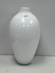 Stunning Snow White 'Tiko' Handmade Glass 22.5'H Floor Vase By Villeroy & Boch